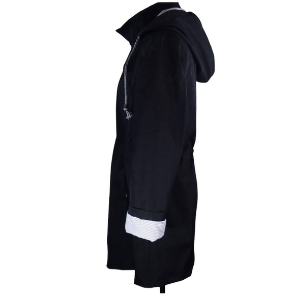 Women’s Front Zipper + Snaps Hooded Rain Jacket Fully Lined Black Size L… - Picture 14 of 16